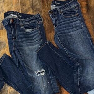 ⭐️Stylish Distressed Denim Jeans Collection American Eagle Outfitters 2 Pair